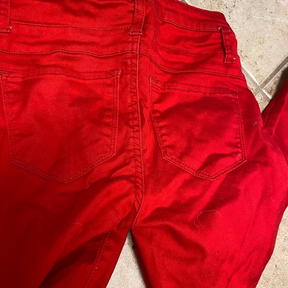 Nobo No Boundaries Women juniors Mid rise skinny cherry red jeans size 3 Pants - Picture 4 of 4